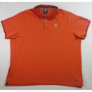 Outdoor Afro x Rei Co-op Polo Shirt Mens 2XL Short Sleeve Orange Casual Collared